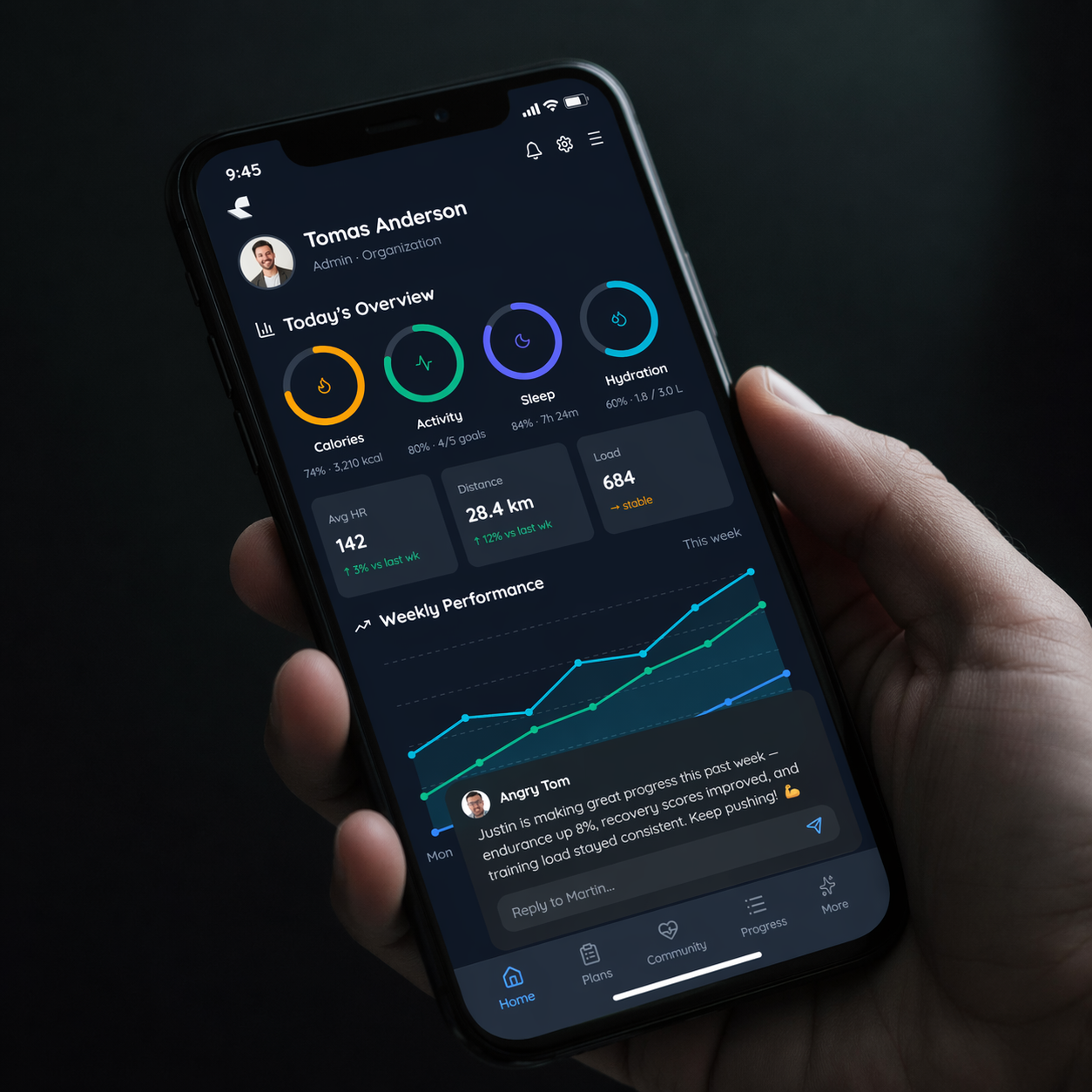 Revio mobile app on a phone